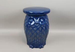 POR STOOL OWL BLUE 18H - UPC : 050262355615
